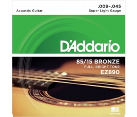 D'Addario EZ890 Takım Tel - Akustik Gitar Teli 009-045