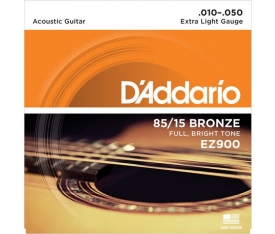 D'Addario EZ900 - Extra Light 010-050 Takım Tel - Akustik Gitar Teli